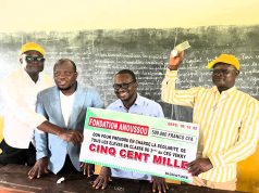 Œuvre sociale à Sô-Ava : La Fondation AMOUSSOU offre une enveloppe de 500.000 F pour la scolarité des élèves de 3ᵉ du CEG Vekky